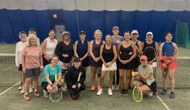Players enjoy some tennis at the Annual Family and Friends Charity Tennis Tournament!